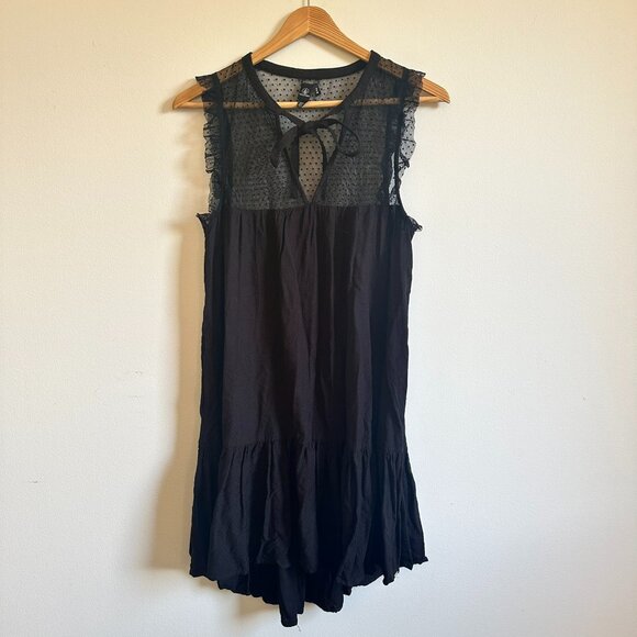 Black Lace and Jersey Dress by Volcom - Picture 1 of 7